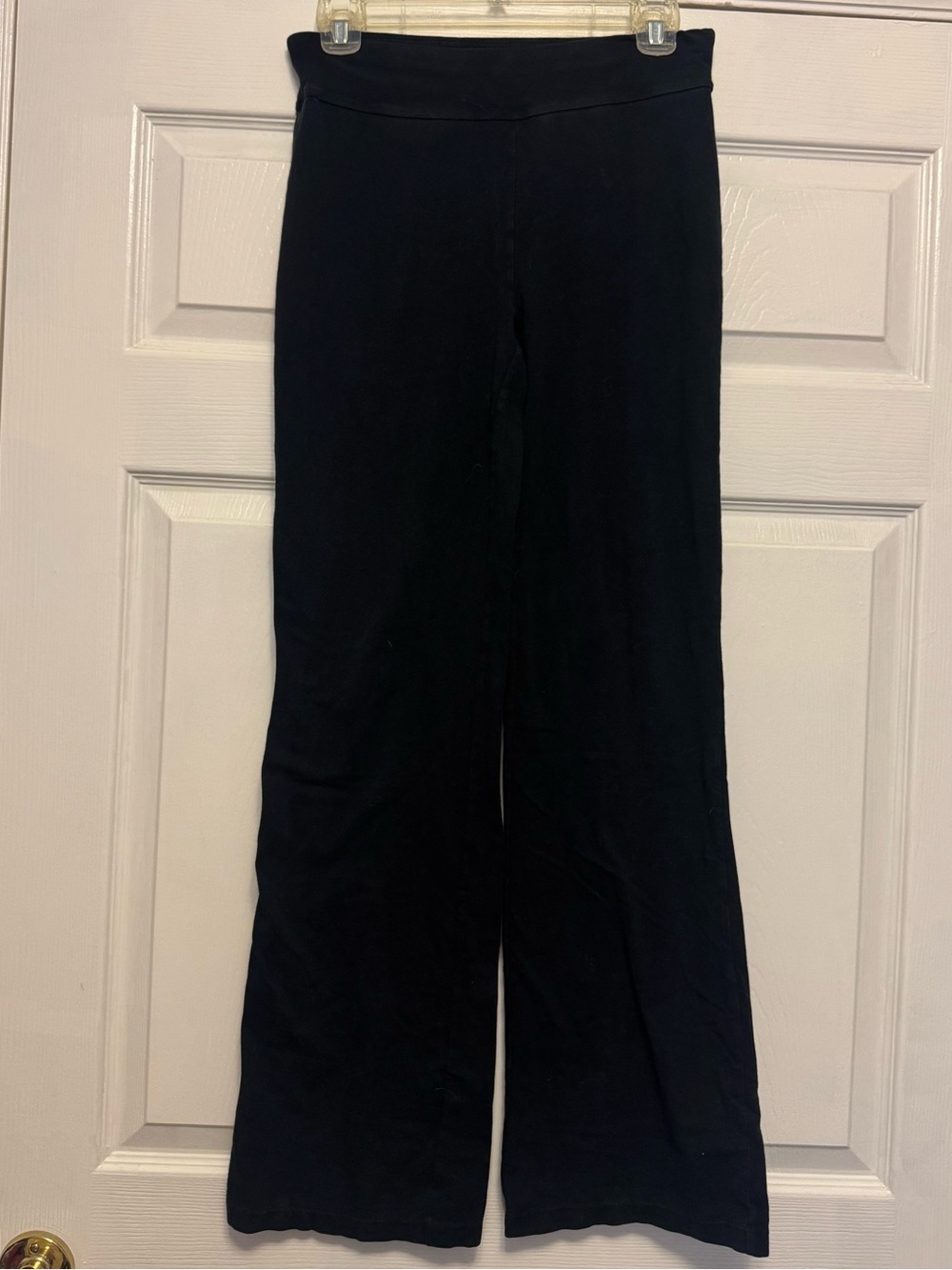 Spalding Black Wide-Leg Yoga Pants